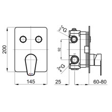 Смеситель для ванны Noken Touch&Feel N155416561