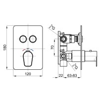Термостат для ванны Noken Touch&Feel N155416652