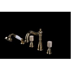 Смеситель на борт ванны Boheme Royal Cristal 395-Royal/CRST black