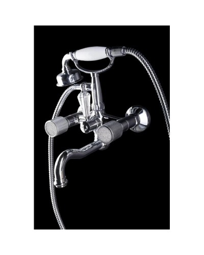 Смеситель для ванны Boheme Royal Cristal 273-Royal/CRST black