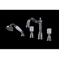 Смеситель на борт ванны Boheme Royal Cristal 396-Royal/CRST black