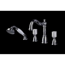 Смеситель на борт ванны Boheme Royal Cristal 396-Royal/CRST black