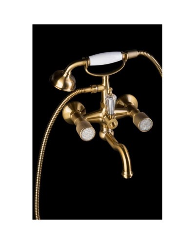 Смеситель для ванны Boheme Royal Cristal 313-Royal/CRST black