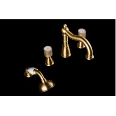 Смеситель на борт ванны Boheme Royal Cristal 391-Royal/CRST black