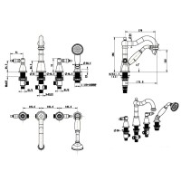 Смеситель на борт ванны Boheme Сamelia 395-Camelia