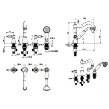 Смеситель на борт ванны Boheme Сamelia 395-Camelia