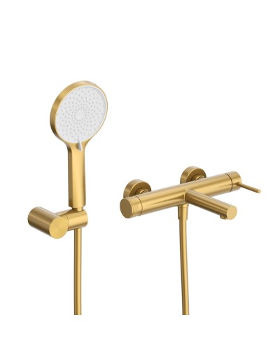 Смеситель для ванны и душа в комплекте с ручным душем, шлангом и держателем CEZARES RELAX-VD-BORO