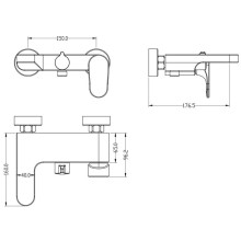 Смеситель для ванны Boheme Spectre 453-G