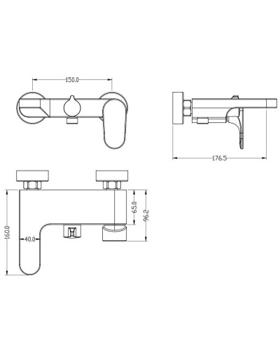 Смеситель для ванны Boheme Spectre 453-G