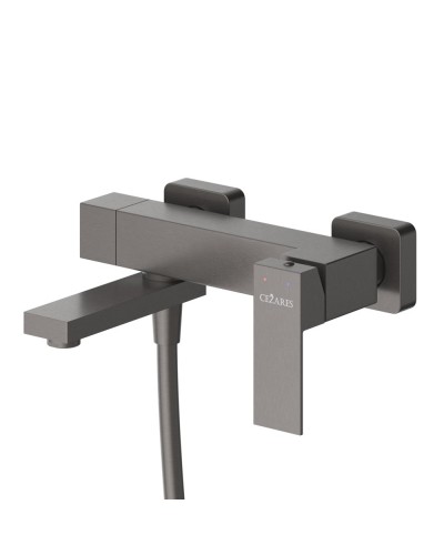 Смеситель для ванны и душа в комплекте с ручным душем, шлангом и держателем CEZARES SLIDER-VD-GM