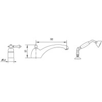 Смеситель на борт ванны Migliore Bomond 26891