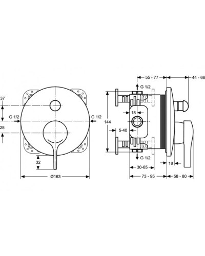 Смеситель для ванны Ideal Standard Melange A4720AA