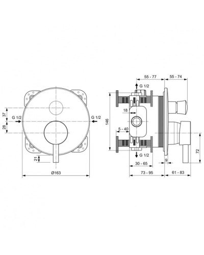 Смеситель для ванны Ideal Standard Ceraline A7389AA