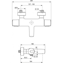 Термостат для ванны Ideal Standard Ceratherm 100 A4624AA