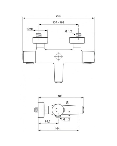 Термостат для ванны Ideal Standard Ceratherm 100 A4624AA
