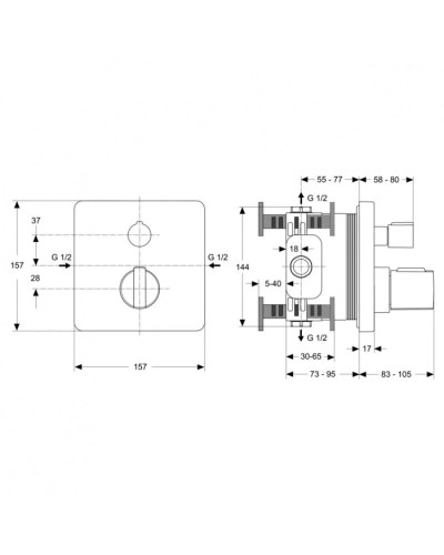 Термостат для ванны Ideal Standard Ceratherm 200 A5620AA