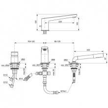 Смеситель на борт ванны Ideal Standard Tonic II A6348AA