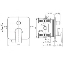 Смеситель для ванны Ideal Standard Edge A7124AA