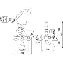 Смеситель для ванны Migliore Princeton 27679