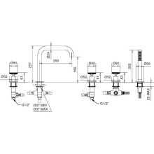 Смеситель на борт ванны Migliore Reversa 28193