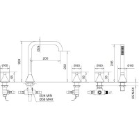Смеситель на борт ванны Migliore Sirius 28171