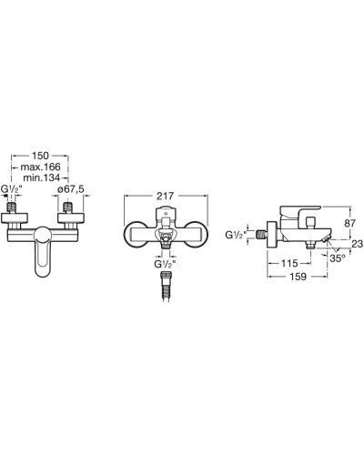 Смеситель для ванны Roca L20 5A0209C0M