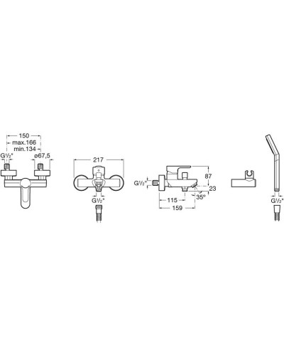 Смеситель для ванны Roca L20 5A0109C02