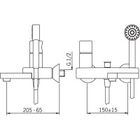 Смеситель для ванны Oras Alessi One 8545