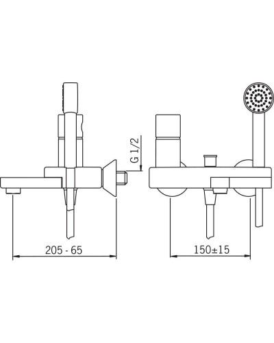 Смеситель для ванны Oras Alessi One 8545
