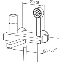 Смеситель для ванны Oras Alessi One 8545