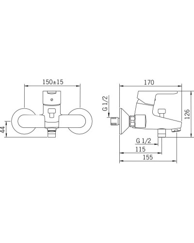 Смеситель для ванны Oras Aquita 2940U