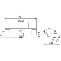 Термостат для ванны Oras Cubista 2875