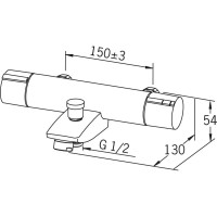 Термостат для ванны Oras Cubista 2875
