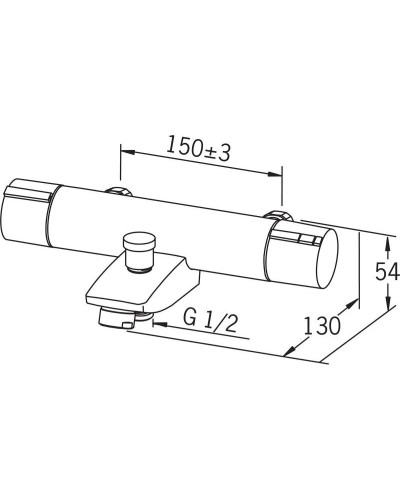 Термостат для ванны Oras Cubista 2875