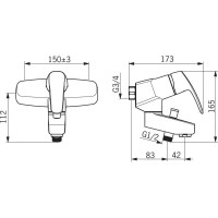 Смеситель для ванны Oras Safira 1072