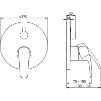 Смеситель для ванны Oras Safira 1044C