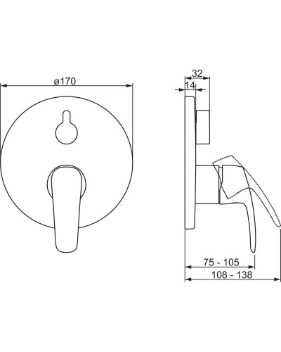 Смеситель для ванны Oras Safira 1044C