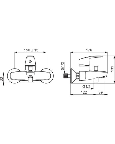 Смеситель для ванны Oras Safira 1040U
