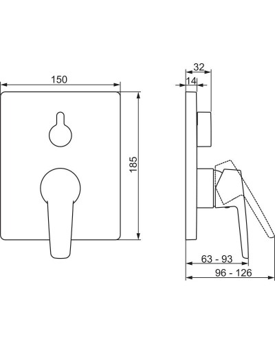 Смеситель для ванны Oras Saga New 3988