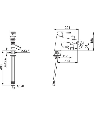 Смеситель на борт ванны Oras Saga New 3946F