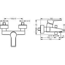 Смеситель для ванны Oras Twista 3840U