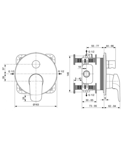 Смеситель для ванны Ideal Standard Ceraflex A6725AA