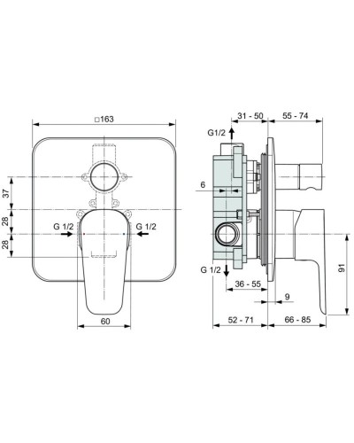 Смеситель для ванны Ideal Standard Esla A6947AA