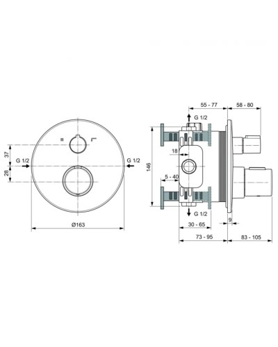 Термостат для ванны Ideal Standard Ceratherm T100 A5814A2