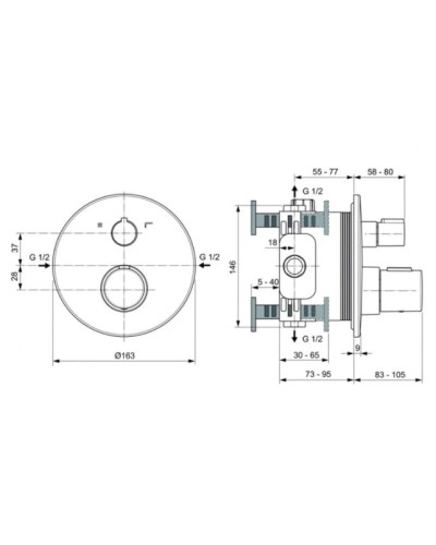 Термостат для ванны Ideal Standard Ceratherm T100 A5814A5