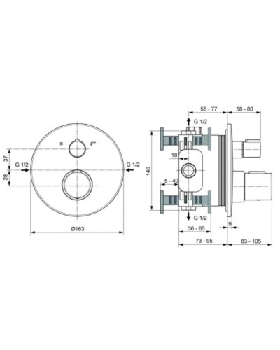 Термостат для ванны Ideal Standard Ceratherm T100 A5814GN