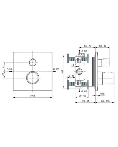Термостат для ванны Ideal Standard Ceratherm C100 A7522A5
