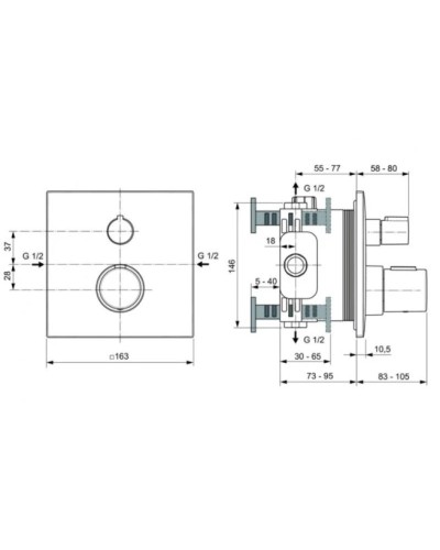 Термостат для ванны Ideal Standard Ceratherm C100 A7522GN
