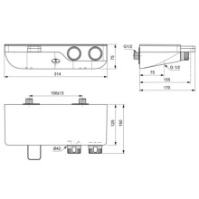 Термостат для ванны Ideal Standard Ceratherm S200 A7330AA