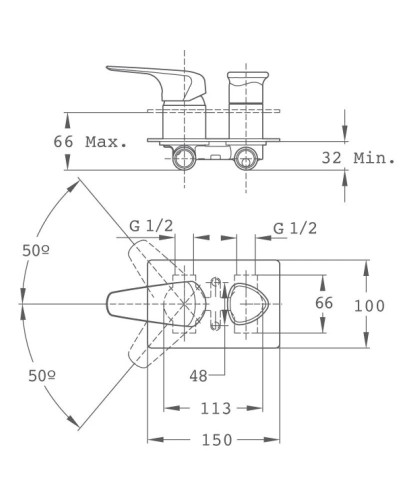 Смеситель для ванны Teka Itaca 67171020G3